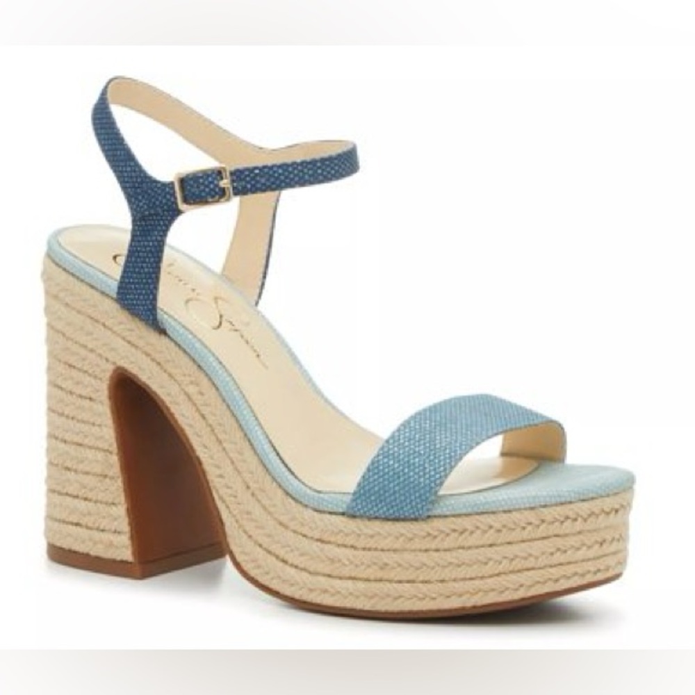 Blue Platform Sandals
